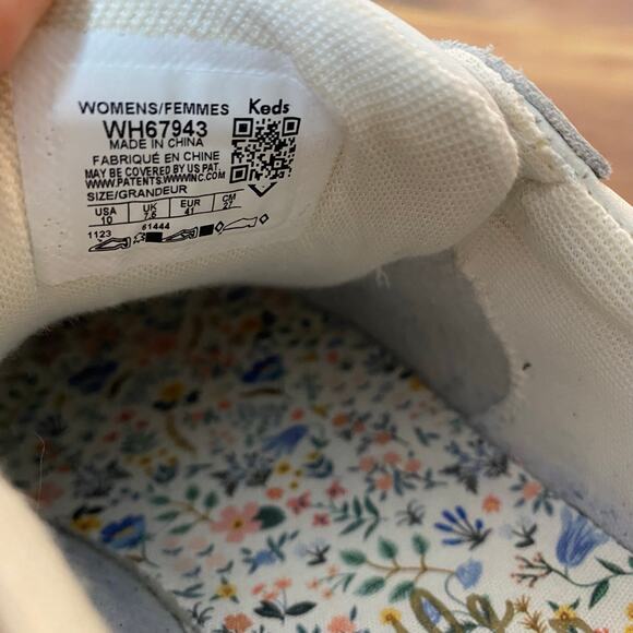 KEDS X RIFLE PAPER CO Pursuit Bramble Lace Up Casual Sneakers Size 10 - Picture 9 of 12